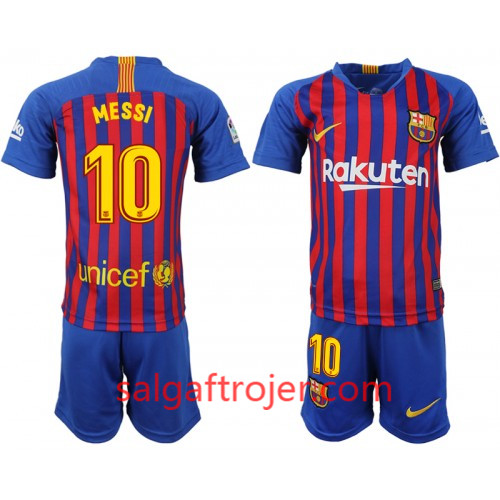 FC Barcelona Fodboldtrøjer Messi 10 Børn Hjemmebanesæt 2018/19 Kort ærmer FC Barcelona Fodboldtrøjer Messi 10 Børn Hjemmebanesæt 2018/19 Kort ærmer